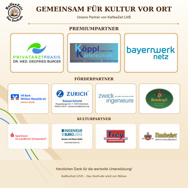 Sponsorentafel KaffeeZeit LIVE
