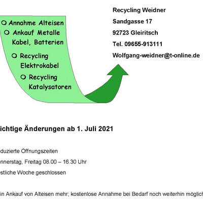Recycling Weidner Gleiritsch